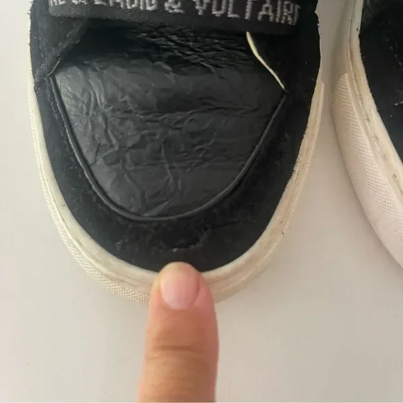 Zadig&Voltaire High Lash crinkled-finish leather sneakers FLAWED - Picture 3 of 9